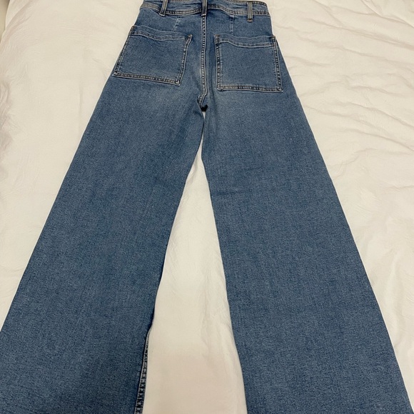 Zara Wide-Leg Blue Jeans Size 4 - Picture 2 of 11